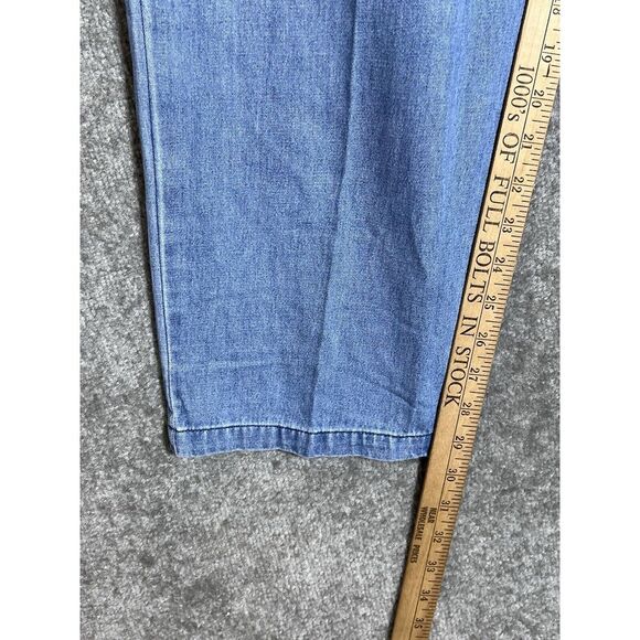 Vintage Orvis Elastic Waist Jeans Womens Size Large Blue Cotton Pockets Pull On - Picture 6 of 7
